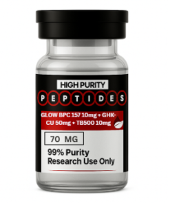 High Purity Peptides GLOW (BPC 157 10mg + GHK-CU 50mg + TB500 10mg) 70mg × 10 vials
